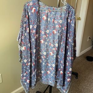 Floral kimono cover up